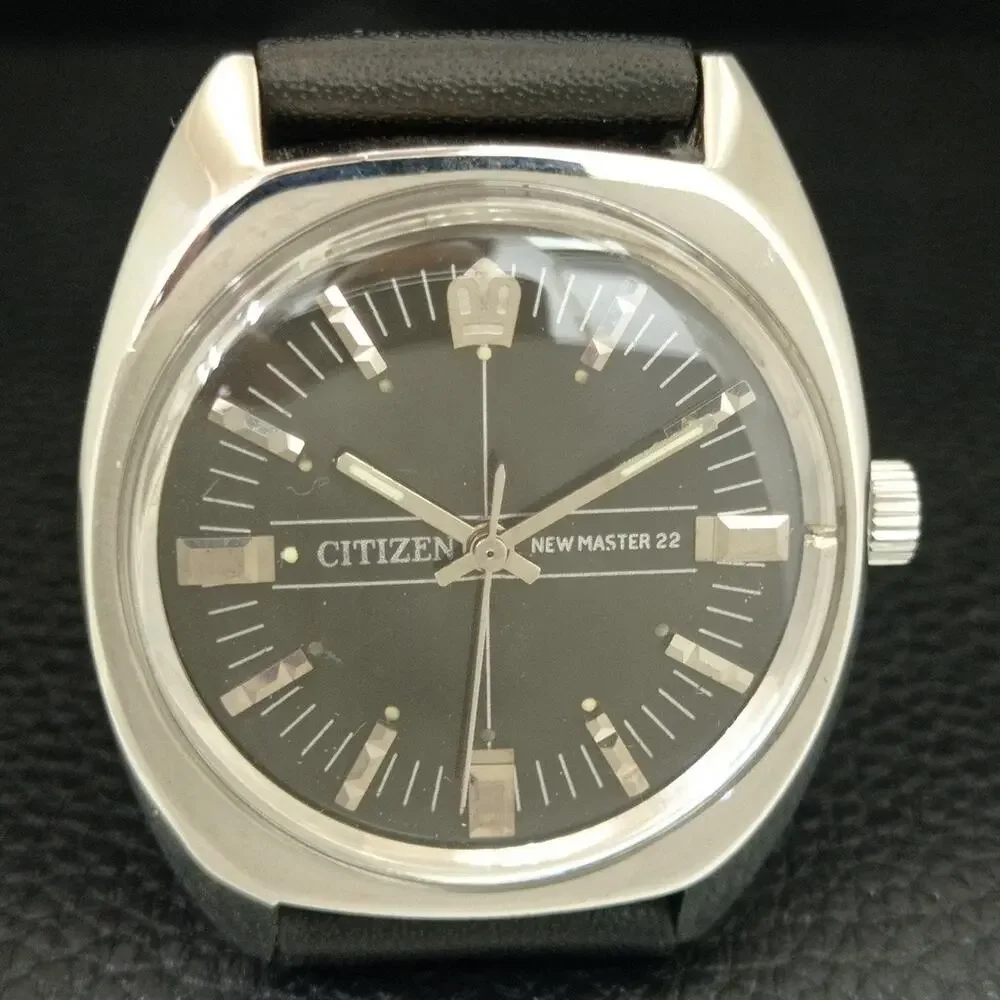 Vintage 1988 Citizen Manual Wound Mens Silver Watch & Silver Accents